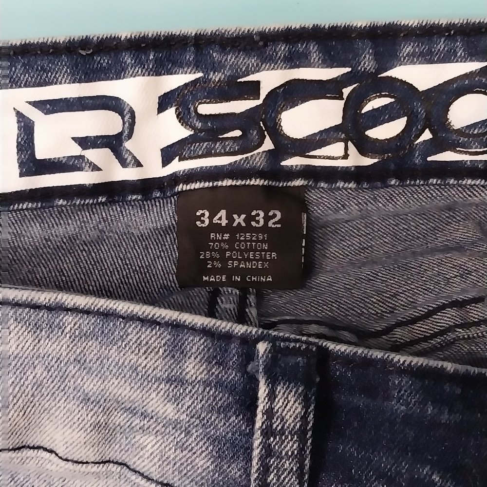 2875 Size 34 X 32 LR Scoop Paint Splatter Jeans - Picture 7 of 7